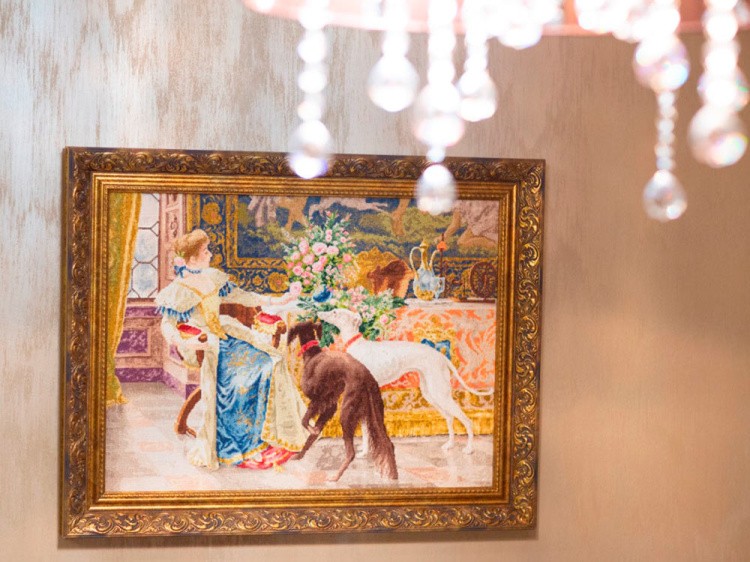 Набор для вышивания «Дама с борзыми» — картинка 6