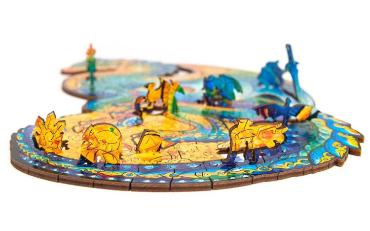 Деревянный пазл Unidragon «Оберегающий Дракон», размер King Size (А3) — картинка 6