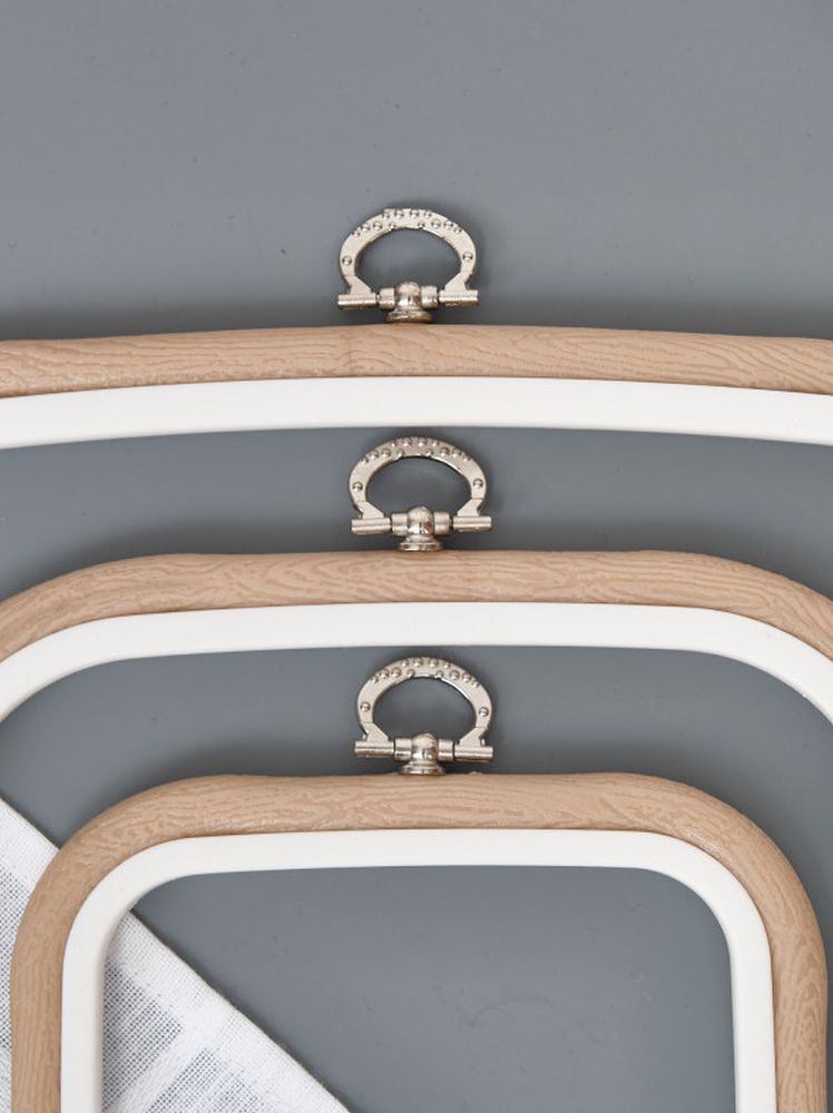 Пяльцы-рамка каучуковые 18х20 см, высота 10 мм, цвет: бежевый, Nurge — картинка 2