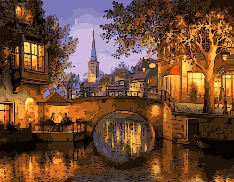 Картина по номерам «Красота вечернего города»