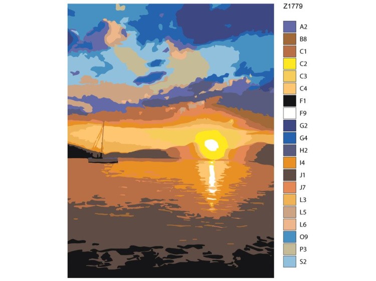 Картина по номерам «Яркий закат» — картинка 2