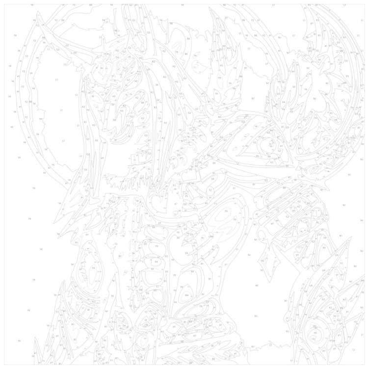 Картина по номерам «Анубис» — картинка 3