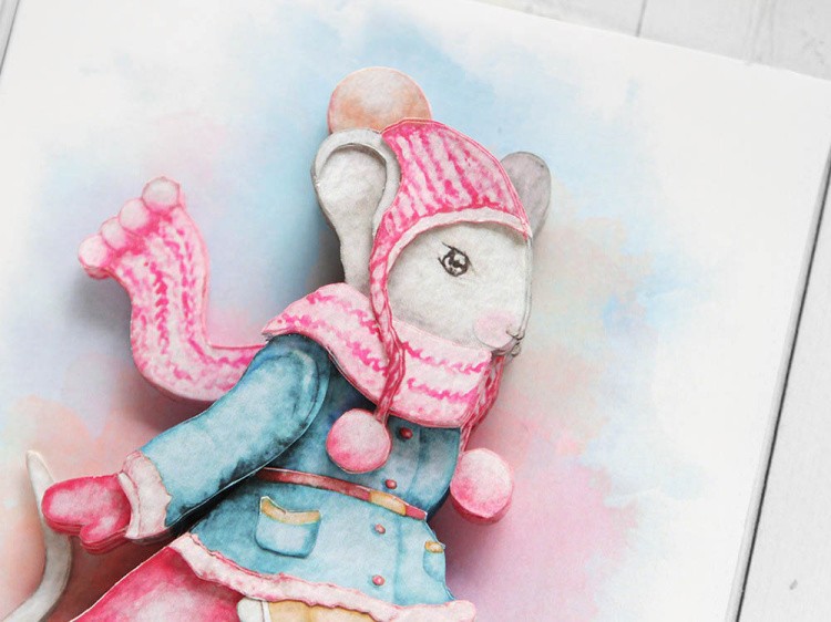 Папертоль «Мышка на льду» — картинка 3