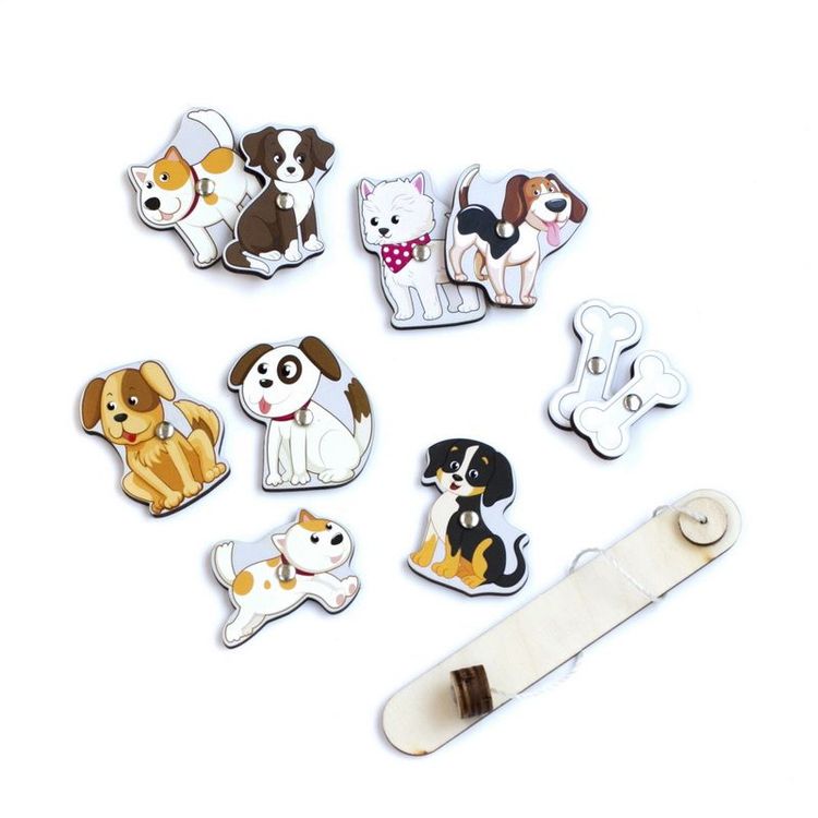 Развивающее пособие из дерева «Магнитная рыбалка. Собаки» — картинка 5