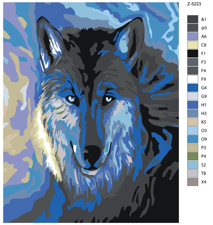 Картина по номерам «Одинокий волк» — картинка 2