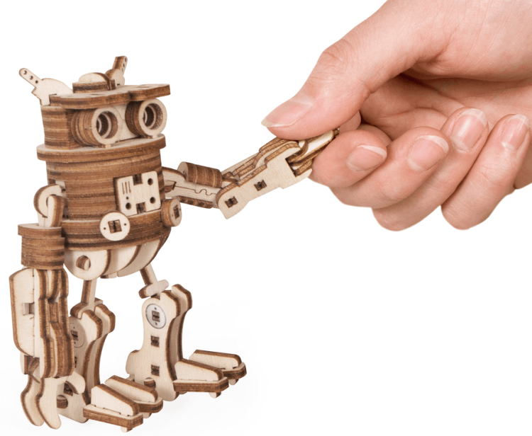 Конструктор 3D деревянный подвижный «Робот ФИЛ», Lemmo — картинка 6