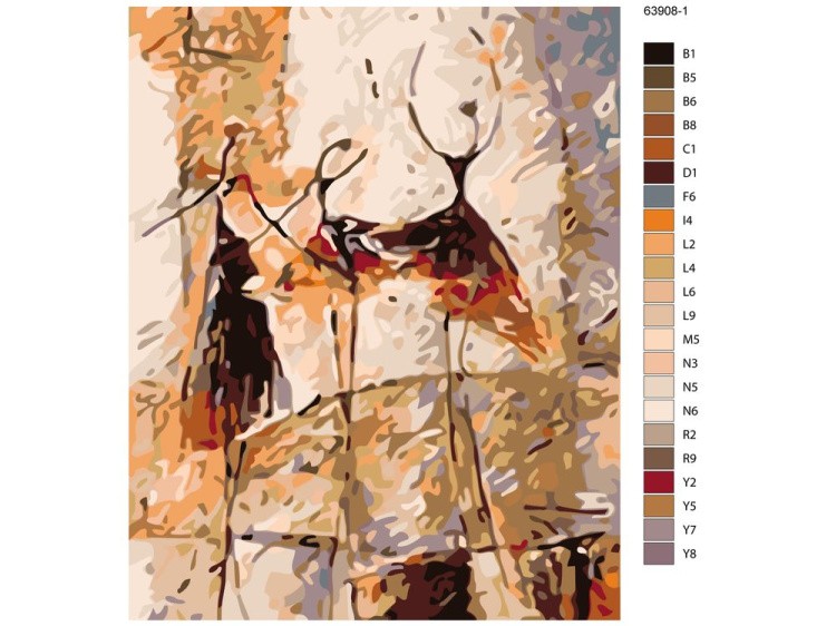 Картина по номерам «Абстрактный танец 2» — картинка 2