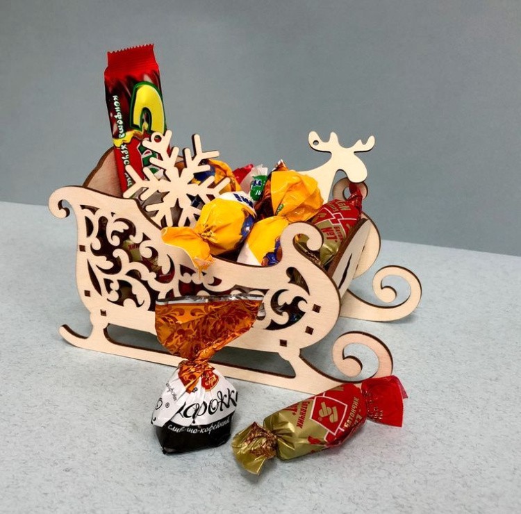 Набор деревянный для творчества «Новогодние Сани», Lemmo — картинка 3