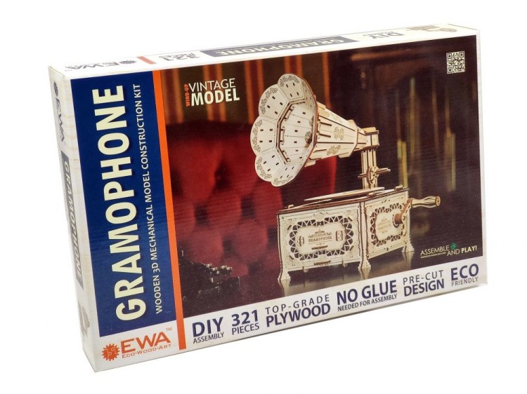 Конструктор из дерева «Граммофон», Eco Wood Art — картинка 7