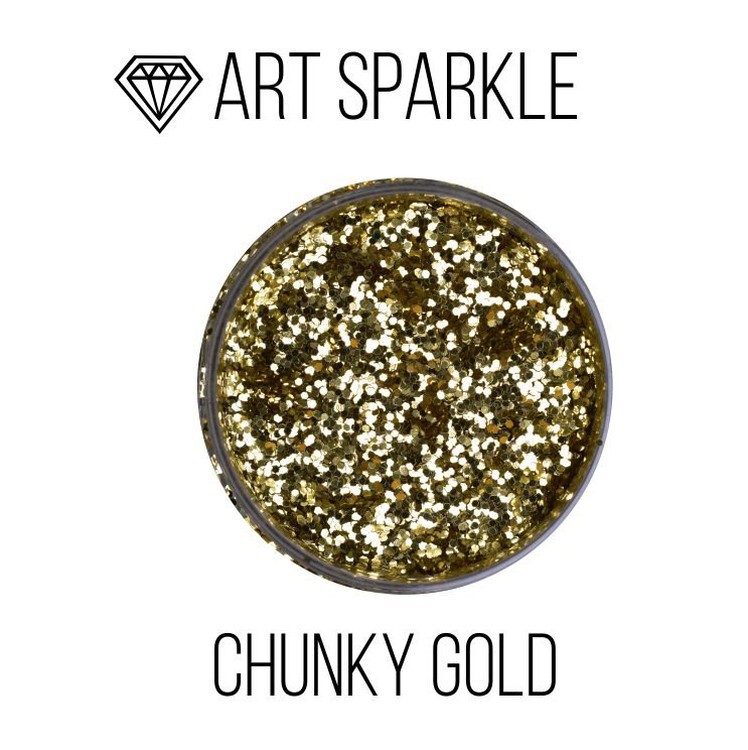 Глиттер крупный Chunky Gold, 50 г, Craftsmen.store