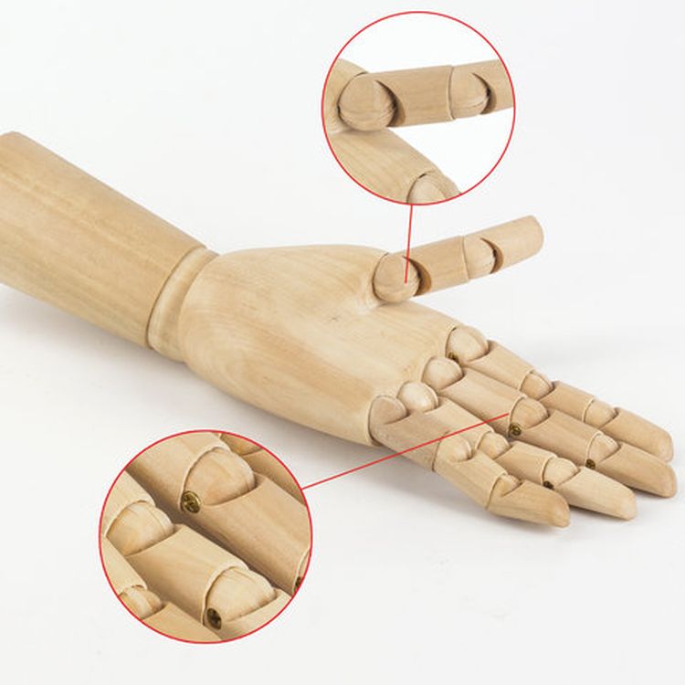 Манекен художественный «Рука», высота 30 см., мужская правая, дерево, BRAUBERG ART CLASSIC — картинка 4