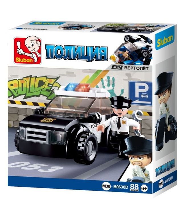 Конструктор «Полиция 4 в 1. Полицейская машина», 88 деталей — картинка 2