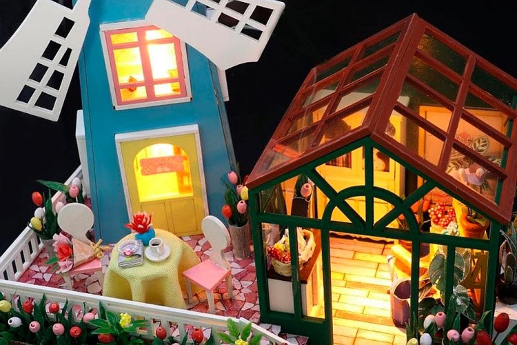 Набор для создания миниатюры (румбокс) «Мельница» — картинка 4