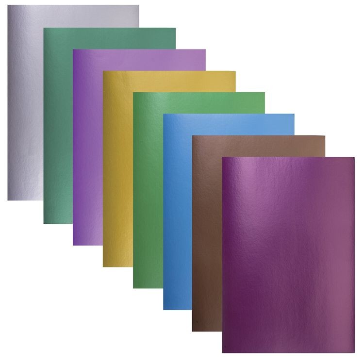 Картон цветной «Полет» А4, мелованный перламутровый, 8 л., 8 цв., в папке, Юнландия — картинка 2