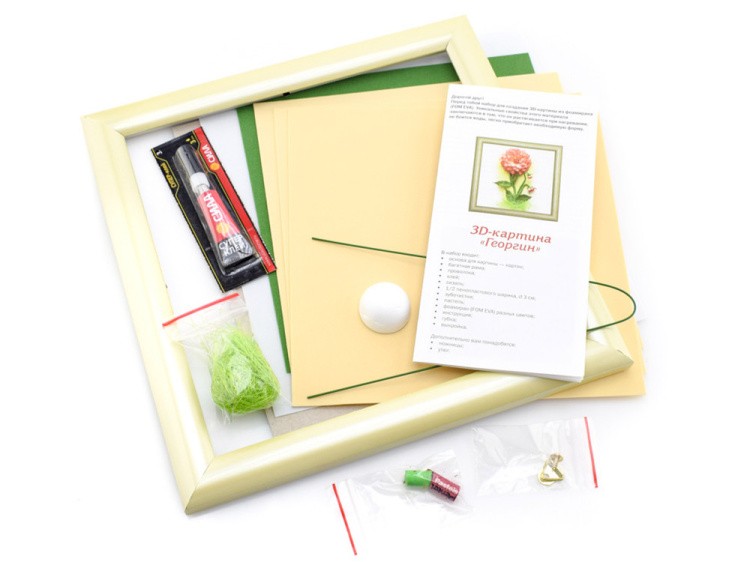 3D-картина из фоамирана «Георгины» — картинка 2