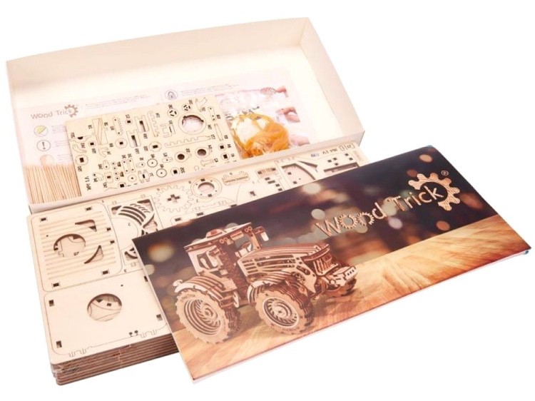 Деревянный конструктор «Трактор c прицепами», Wood Trick — картинка 5