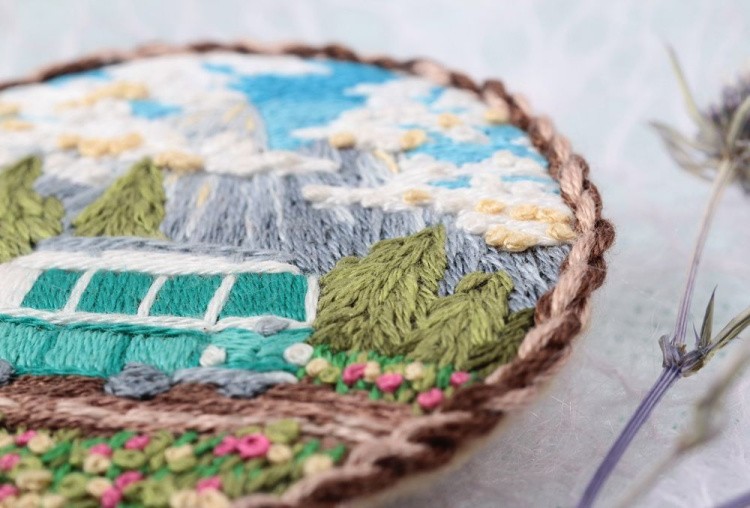 Набор для вышивания «Брошь. Путешествие на колесах» — картинка 3