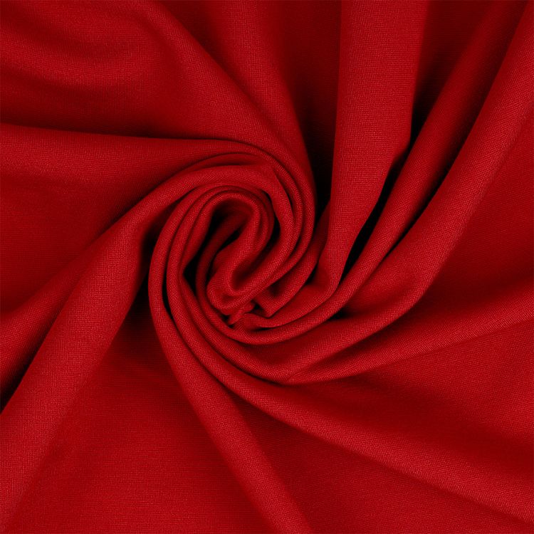 Ткань Джерси, 1 м x 155 см, 350 г/м², цвет: красный, TBY