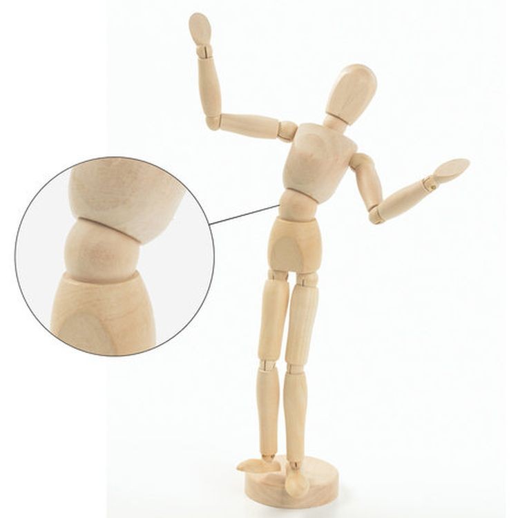 Манекен человека художественный мужской, дерево, высота 30 см, BRAUBERG ART CLASSIC  — картинка 6