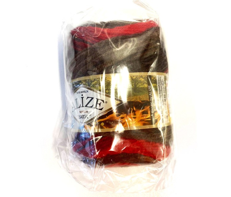 УЦЕНКА. Пряжа ALIZE Burcum Batik (4574), красно-коричневый 1 шт. 100 г (повреждена этикетка) — картинка 2