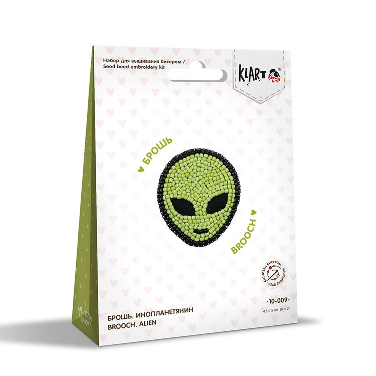 Набор вышивки бисером «Брошь. Инопланетянин» — картинка 4