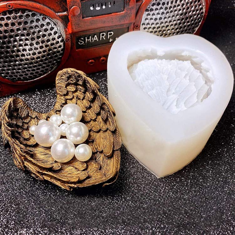 Силиконовый молд - Блюдце перья, 9х7 см — картинка 3