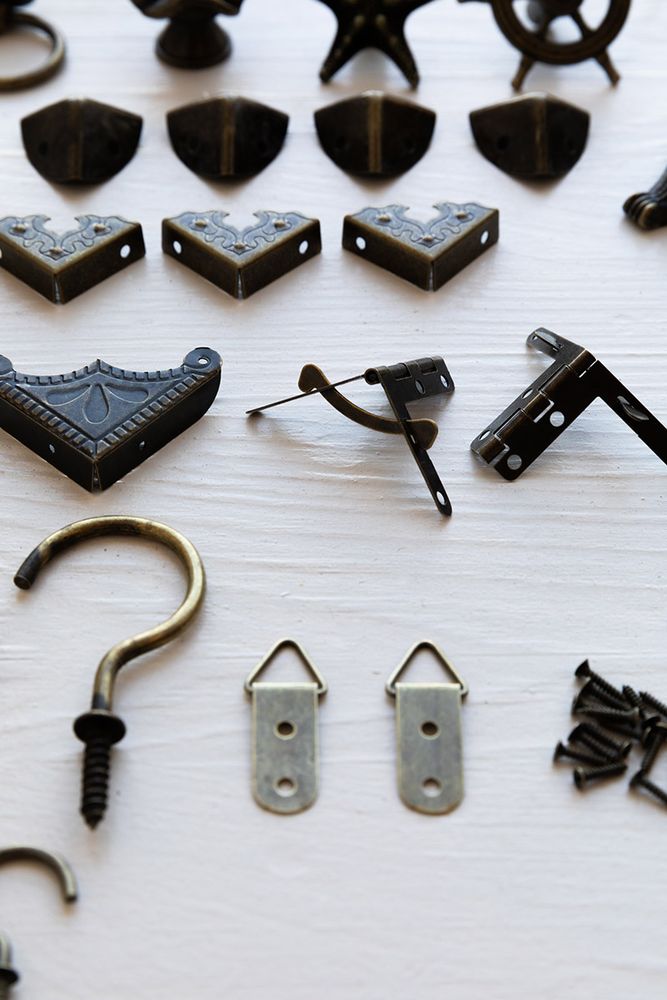 Фурнитура для шкатулок «Петля», 4,7х3,5 см, 5 упаковок по 2 шт., цвет: бронза, Mr. Carving — картинка 3