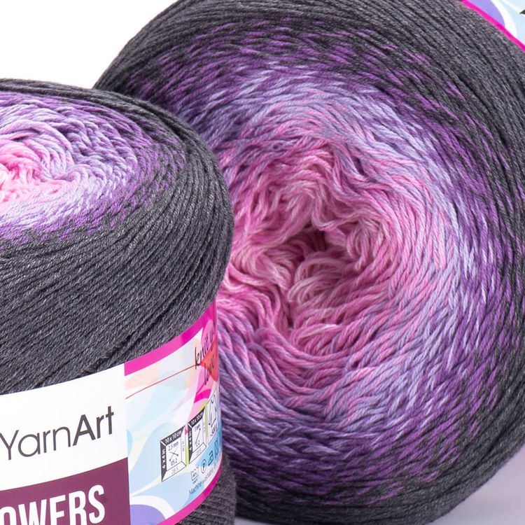Пряжа YarnArt Flowers (276), мультиколор, 5 шт. по 250 г — картинка 2