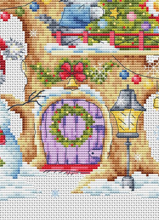 Набор для вышивания «Кошкин дом. Зима» — картинка 7