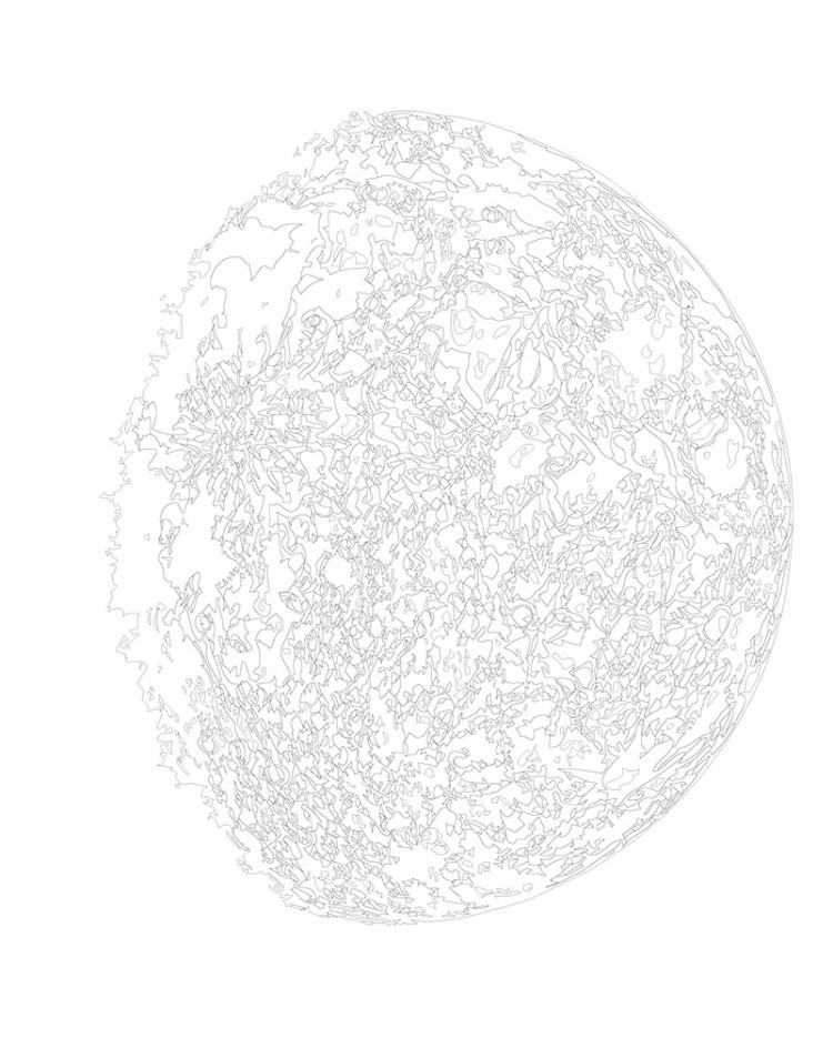 Картина по номерам «Космос: яркая луна, спутник планеты Земля» — картинка 3