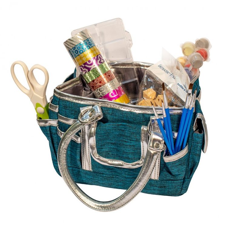 Сумка для рукоделия 15х15х20 см, цвет: синий — картинка 2