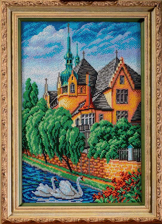 Набор вышивки бисером «Лебеди. Страсбург» — картинка 2