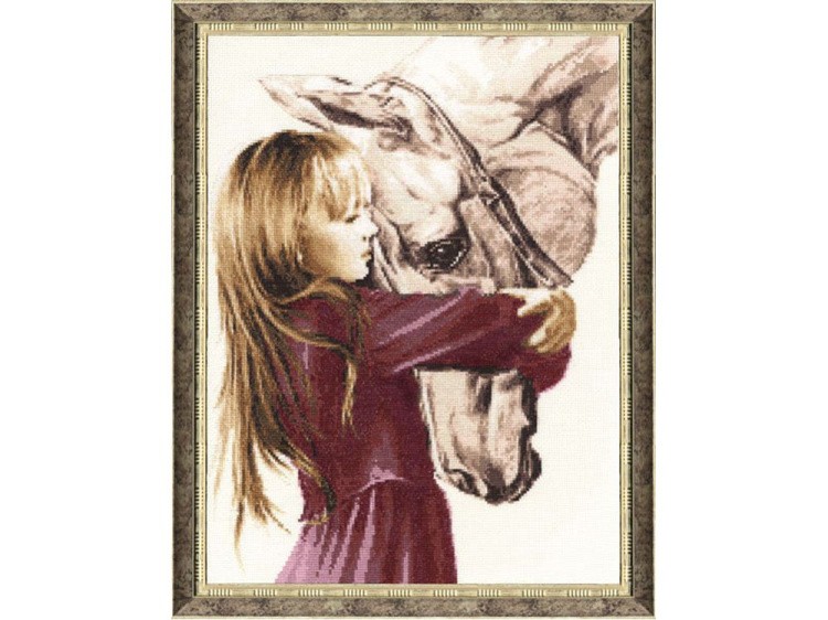 Набор для вышивания «Девочка с лошадью» — картинка 2