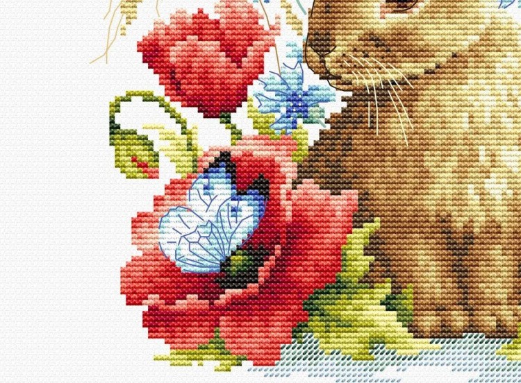 Набор для вышивания «Зайцы и маки» — картинка 3