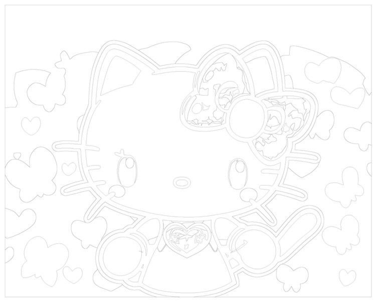 Картина по номерам «Аниме Hello Kitty Хеллоу Китти» — картинка 3