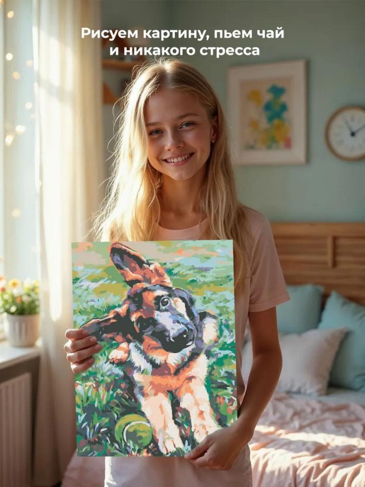 Картина по номерам «Овчарка» — картинка 6