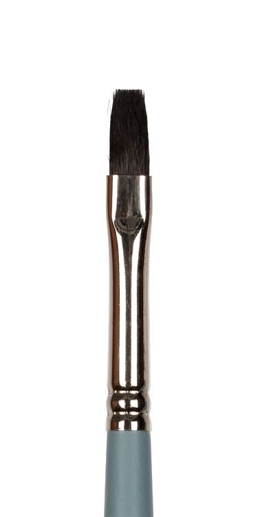 Кисть белка №08, плоская, 10 шт., длинная ручка, Vista-Artistа — картинка 2