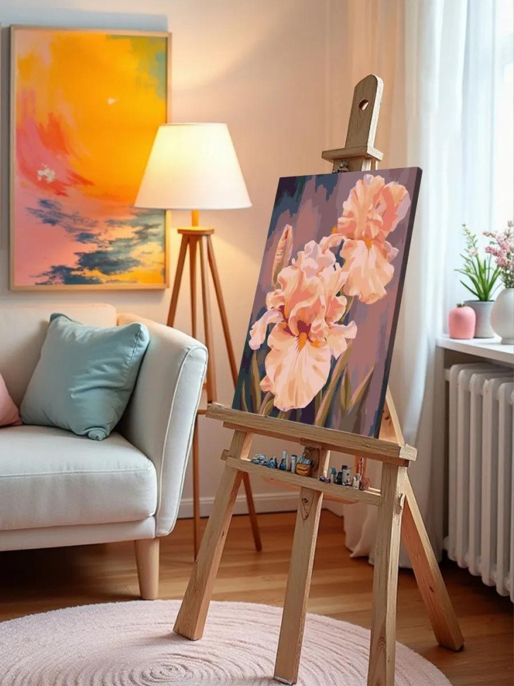 Картина по номерам «Розовые ирисы» — картинка 10