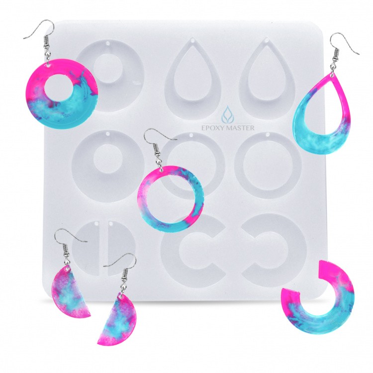 Силиконовый молд Epoxy Master для сережек, 15х15 см — картинка 3