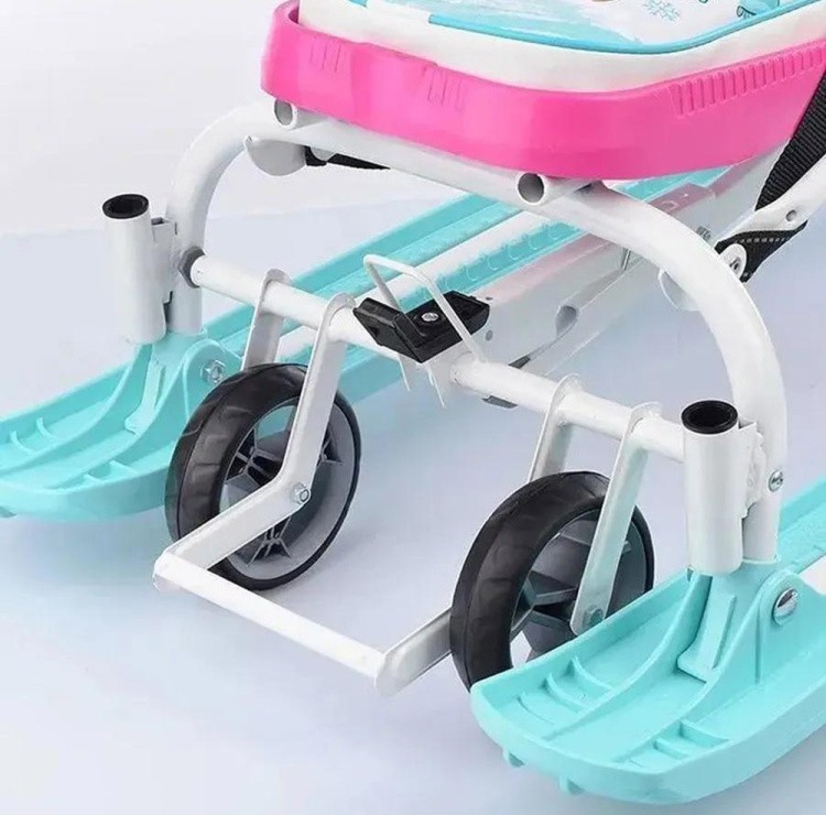 Снегокат детский со спинкой Тимка спорт 6 с медвежатами — картинка 9