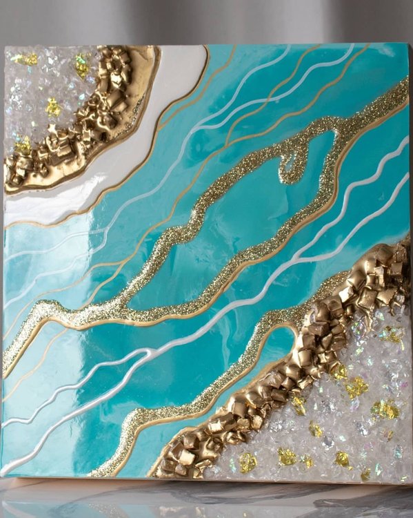 Краситель для эпоксидной смолы лазурный, 20 г, ALX Studio — картинка 4