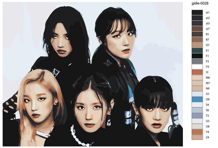 Картина по номерам «KPOP кпоп группа GI-dle Джи Айдл 40х50» — картинка 2