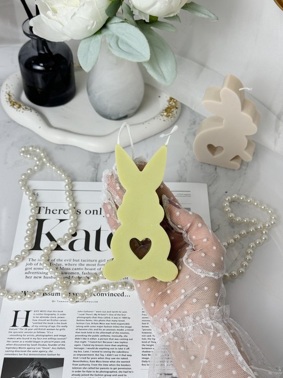 Силиконовый молд - Свеча зайчик №1, 13,5x7,5см, 1 шт. — картинка 6