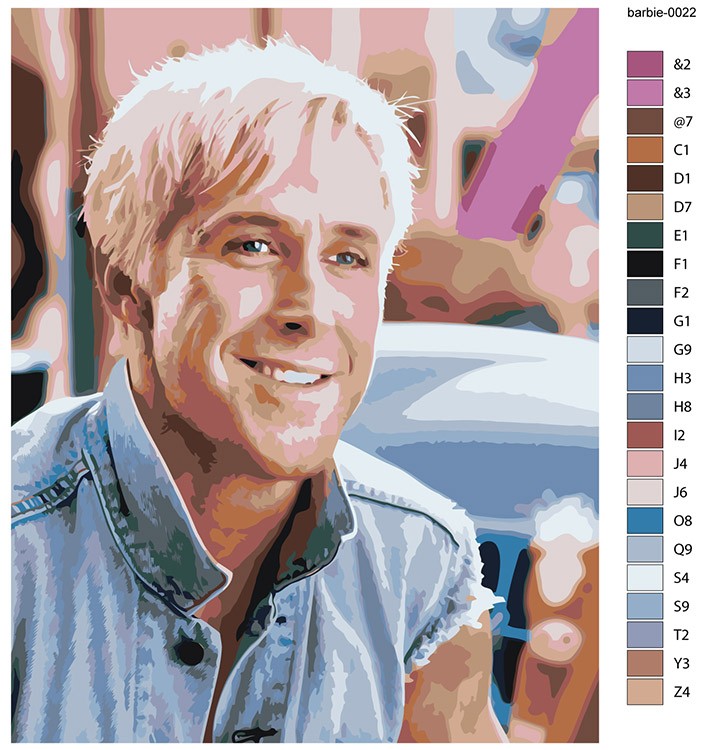 Картина по номерам «Барби: Кен Райан Гослинг 2» — картинка 2