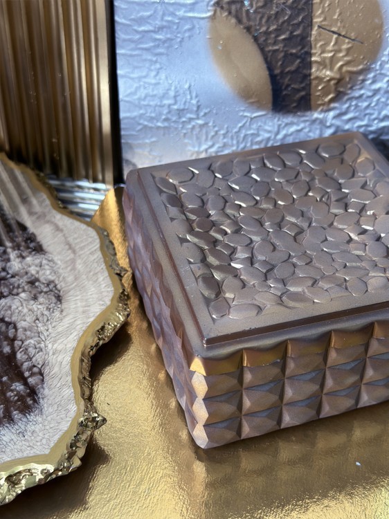 Силиконовый молд - Шкатулка квадратная, 13x13 см, 1 шт. — картинка 3