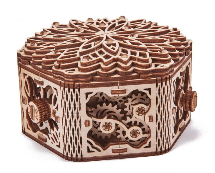 Деревянный механический конструктор «Таинственный цветок» — картинка 3
