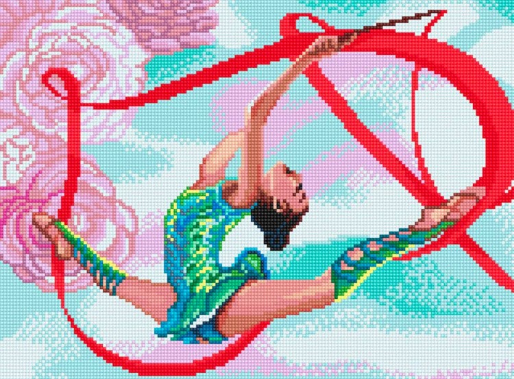 Алмазная вышивка «Гимнастка» — картинка 2