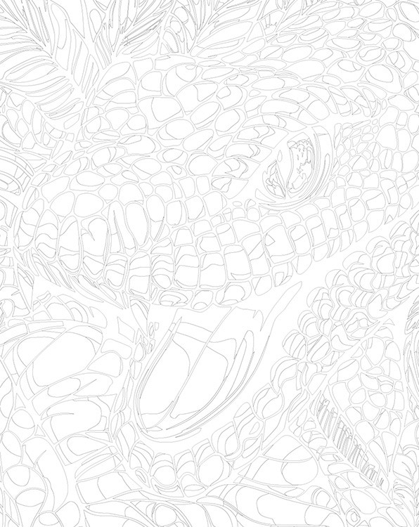 Картина по номерам «Желтая змея Арт, Символ года, животные» — картинка 3