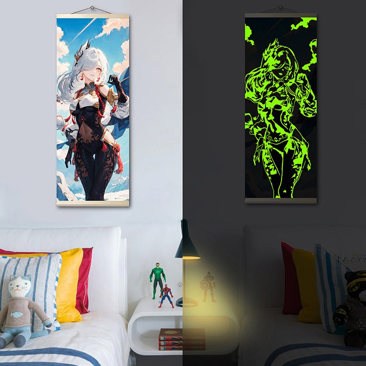 Картина по номерам со светящейся краской «Панно Геншин Шень Хе» — картинка 2