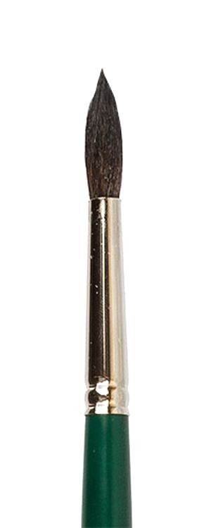 Кисть «Green Line», №10, имитация белки, круглая, 5 шт., короткая ручка, Vista-Artista — картинка 2